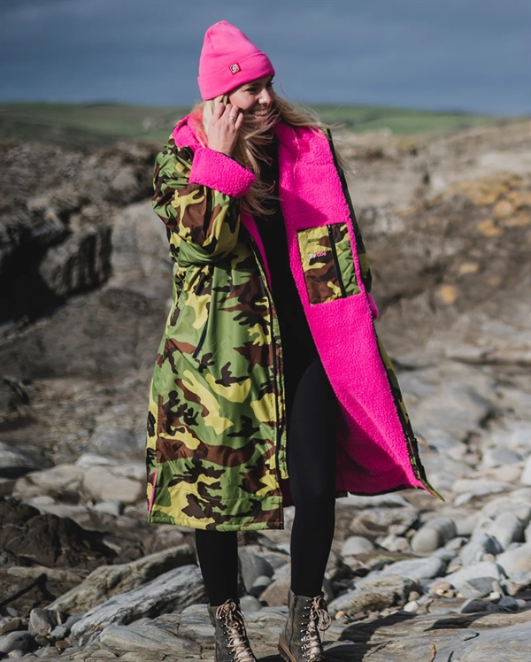 Dryrobe Advance Long Sleeve - Camo/Pink